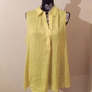 Women's large Ann Taylor Loft bright yellow blouse